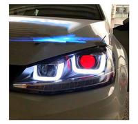 ZSHYTWE Feux phares Pour VW Pour Golf 7 Pour MK7 2013-2017 Voiture Style Phares Phares LED Feux De Circulation Bi-xénon Faisceau Antibrouillard Accessoires Couverture Verre Couvercle Abat-Jour(LED)
