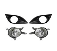 ZSHYTWE Pour Hyundai Pour Veloster Pour Turbo 2012-2017 Couvercle Phare Antibrouillard Avant Voiture Cadre Garniture Lunette Ensemble Phares Feux de brouillard(1 jeu)