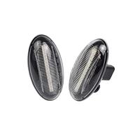 ZSHYTWE Pour Peugeot 307 206 407 107 607 1007 Pour Partenaire Expert Dynamique Clignotant Côté Marqueur Lumière Séquentielle Lampe 2 Pcs Séquentiel se tourner vers Lampe(Dynamic Crystal)