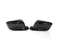 ZSHYTWE Rearview Mirror Cover Cap Couvercle De Rétroviseur Latéral Noir Brillant en Fiber De Carbone pour E46 E65 3 7 Series E66 E67 745i 750i 760Li 730Li Cache de rétroviseur extérieur(Noir)