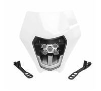 ZSHYTWE Rond Feux Led Antibrouillard Pour EXC MX Pour SX Phare Plaque LED Moto Enduro Carénage Phare Motocross Enduro Masque Moto Pièces(White Light)