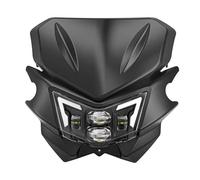 ZSHYTWE Rond Feux Led Antibrouillard Pour Kawasaki KLX 125 2010-2017 Pour KLX 450R 2008-2023 Phare LED DRL Dirt Bike Projecteur Phare Pièces De Moto(With Black Mask)