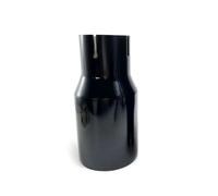 ZSHYTWE Tuyau d'Échappement Embout De Silencieux D'échappement Universel en Acier Inoxydable Noir Brillant pour Voiture 1 Pièce pour BMW Embout D'échappement(ID 48mm-OD 76mm)
