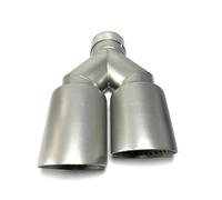 ZSHYTWE Tuyau d'Échappement Embout D'échappement Universel en Acier Inoxydable Mat Double pour Voiture 60 Mm 63 Mm pour GTI MK7 pour Golf 7 Embout D'échappement(70mm-101mm Right)