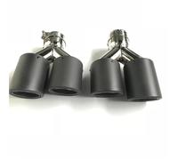 ZSHYTWE Tuyau d'Échappement Paire D'embouts D'échappement Universels Gauche Et Droit en Acier Inoxydable Style Y Aspect Carbone Double Embout D'échappement(ID 70mm-OD 114mm)