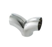 ZSHYTWE Tuyau d'Échappement Raccords De Tuyau D'échappement Soudés pour Robinet en T Raccords Sanitaires À Chevrons en Acier Inoxydable 304 Embout D'échappement(51mm)