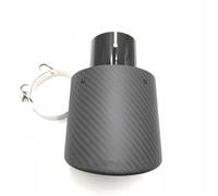 ZSHYTWE Tuyau d'Échappement Silencieux D'échappement Noir Ovale Largeur 115 Mm 105 Mm Mat Décoration Universelle en Acier Inoxydable Embout D'échappement(67mm-150mm Oval)