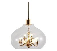ZSJSM Crystal Chandelier Pendante de Style européen pour Le Bar à Manger de la Cuisine de Chambre à Coucher avec Une décoration de loft de Bulle en Verre Transparent idéal pour Le Salon et la Chambre