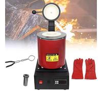 ZSJSM Four de Fond en Or - Machine numérique électrique 2102 ° F pour affiner Les métaux, Comprend des Pinces, du creuset en Graphite et de la Garde de Maille, idéal pour l'or, l'argent,