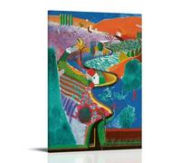 ZSJUMK David Hockney Toile murale imperméable, résistante aux rayures, résistante aux UV, décoration élégante pour la maison et le bureau, design moderne classique, style cadre, 40 x 60 cm