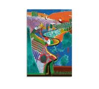ZSJUMK David Hockney Toile murale imperméable, résistante aux rayures, résistante aux UV, décoration élégante pour la maison et le bureau, design moderne classique, style sans cadre, 40 x 60 cm