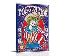 ZSJUMK Dolly Parton Toile murale imperméable résistante aux rayures et aux UV Décoration élégante pour la maison et le bureau Design moderne Cadre 50 x 75 cm