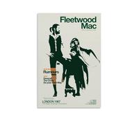 ZSJUMK Fleetwood Mac. Toile murale imperméable, résistante aux rayures, aux UV, décoration élégante pour la maison et le bureau, design moderne classique, style sans cadre, 50 x 75 cm