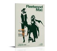 ZSJUMK Fleetwood Mac. Toile murale imperméable, résistante aux rayures, aux UV, décoration élégante pour la maison et le bureau, design moderne classique, style cadre, 40 x 60 cm