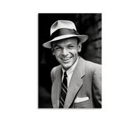 ZSJUMK Frank Sinatra Toile murale imperméable, résistante aux rayures et aux UV, décoration élégante pour la maison et le bureau, design moderne classique, style sans cadre, 50 x 75 cm