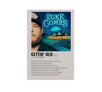 ZSJUMK Luke Combs Gettin' Old Toile murale imperméable, résistante aux rayures et aux UV Décoration élégante pour la maison et le bureau, design moderne classique, style sans cadre, 40 x 60 cm