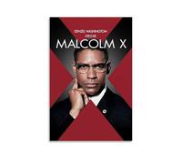 ZSJUMK Malcolm X Toile murale imperméable, résistante aux rayures et aux UV, décoration élégante pour la maison et le bureau, design moderne classique, style sans cadre, 40 x 60 cm