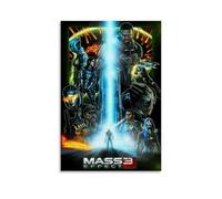 ZSJUMK Mass Effect Toile murale imperméable, résistante aux rayures et aux UV Décoration élégante pour la maison et le bureau Design moderne classique Sans cadre 20 x 30 cm