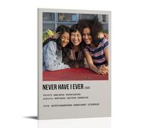 ZSJUMK Never Have I EverCanvas peintures murales imperméables, résistantes aux rayures, aux UV, décoration élégante pour la maison et le bureau, design moderne classique, style cadre, 50 x 75 cm