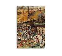 ZSJUMK Toile murale Pieter Bruegel The Elder The Triumph of Death, imperméable, résistante aux rayures, aux UV, élégante décoration de maison et de bureau, design moderne classique, style sans cadre