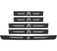 ZSKNT 5 PCS Voiture Bande Fibre Carbone Protege Seuil Porte pour Citroen C5 Aircross 2017-2022, Protection Anti-Rayures Étanche à l'eau Seuil Porte Fibre Carbone