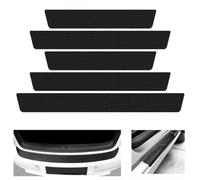 ZSKNT 5 PCS Voiture Bande Fibre Carbone Protege Seuil Porte pour Mercedes Benz V-Class (W447) 2014-2018, Protection Anti-Rayures Étanche à l'eau Seuil Porte Fibre Carbone
