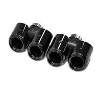ZSKSJHSJ Embout D'échappement Mise À Niveau Quad Embouts Silencieux Système D'échappement pour Land pour Rover pour Defender 90 110 2020-2024 Tuyau D'échappement De Voiture(Black 3.0T)