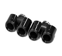 ZSKSJHSJ Embout D'échappement Mise À Niveau Quad Embouts Silencieux Système D'échappement pour Land pour Rover pour Defender 90 110 2020-2024 Tuyau D'échappement De Voiture(Black 3.0T)