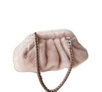 ZSLFCBD Sac A Main Femme Pochette Froncée À La Mode Pour Femmes, Sacs Bandoulière Souples, Coque Clip, D'automne Et D'hiver-rose