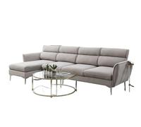 ZSLKDL Canapé sectionnel convertible en flanelle 281,9 cm en forme de L avec méridienne pour gaucher/droitier