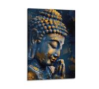 ZSLYMX Poster Bouddhisme Worship of The Broken Golden Buddha Statue Marvel - Peinture sur toile pour chambre à coucher - Impression d'art moderne - 20 x 30 cm