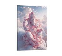 ZSLYMX Poster bouddhiste 3D Ganesh Marvel - Impression sur toile pour chambre à coucher - Motif famille moderne - 40 x 60 cm