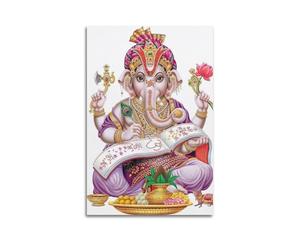 ZSLYMX Poster bouddhiste Ganesh Marvel doux, solennel et élégant - Impression sur toile pour décoration de chambre à coucher - 50 x 75 cm