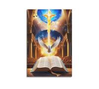 ZSLYMX Poster chrétien de Marvel, colombe de la paix, affiche décorative sur toile pour chambre à coucher, impression d'art moderne (50 x 75 cm)