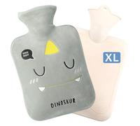 ZSMJAER Bouillotte eau Chaude, Chauffe-pieds Bouteille d'eau Chaude 2l, Bouillotte avec Housse en Peluche Douce, Bouillotte Ceinture, pour Soulagement de la Douleur, Dos, Cou et Épaules (Vert)