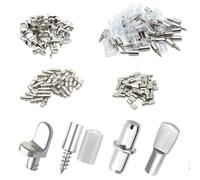 ZSMJAER Lot de 120 Taquet Etagere 5mm, Support Étagère 4 Genre, Utiliser pour Faire un Etagère de Meuble, Bibliothèque, Stabiliser Maintenir une Étagère