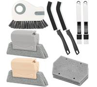 ZSMJAER Lot de 7 Brosses pour Interstices et 3 Cotons de Rechange, Brosses de Nettoyages Idéal pour La Salle de Bain, Brosse Souple, Les Toilettes, La Cuisine, Ou n'importe Quelle Rainure de Fenêtre