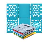 ZSMJAER Plieuse Linge, Planche à Plier Le Linge Pliage Vetement Chemise Pulls Tee-Shirt pour Adultes et Enfants, Planche a Plier Le Linge 58 x 68CM Bleu