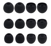 Zsmzzd 12PCS S/M/L Replacement Eartips Ear Buds Ear Tips Ear Gels Earpads Silicone Buds for Powerbeats Pro, BeatsX, Senso, TOZO, Sony & Other Inner Hole 3.8mm Earbud in-Ear Headphones,Black,SML