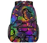 ZSOSIXDEAL Sac à dos décontracté pour ordinateur portable avec imprimé caméléon, sac à dos, cartable universitaire pour enfants, garçons, filles, adolescents, adultes, voyages, Pingouin drôle, L