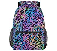 ZSOSIXDEAL Sac à dos décontracté pour ordinateur portable avec imprimé caméléon, sac à dos, cartable universitaire pour enfants, garçons, filles, adolescents, adultes, voyages, Léopard coloré Pri, L