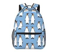 ZSOSIXDEAL Sac à dos décontracté pour ordinateur portable St Patrick's Day3 pour enfants, garçons, filles, adolescents, adultes, voyages, Pingouin 1, L
