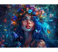 Zsoxooll Peinture par Numéros Papillon Femme Adultes Loisirs Créatifs, Peinture par Numéros pour Débutants, Sans Cadre 70x50cm
