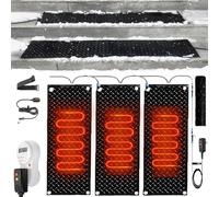 ZSPINJIA Lot de 3 tapis chauffants chauffants avec minuterie, 1/2/3/4/5 pièces, tapis chauffants en caoutchouc pour allées étroites (25,4 x 112,7 cm)