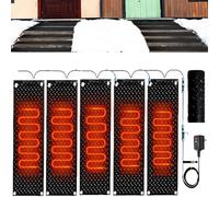ZSPINJIA Lot de 5 tapis chauffants de fonte de neige pour entrées, escaliers extérieurs, 1/2/3/4/5 pièces - Produits antidérapants pour enlever la neige et la fonte de la glace - Pour le déneigement