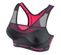 Zsport Brassiere Virtuosity Soutien Gorge de Sport/Brassière de Sport Femme Noir/Rose FR: L (Taille Fabricant: 85-D)