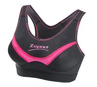 ZSPORT Soft Touch Brassière de Sport Femme, Noir/Rose, FR : 95B (Taille Fabricant : 95B)