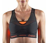 ZSPORT Virtuosity Brassière de Sport Femme, Noir/Orange, FR : 85C (Taille Fabricant : 85C)