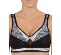 ZSPORT Z Bra Fusion Noir Argent Bretelles réglables 100E-85E-38E Soutien-Gorge de Sport Femme, FR : XL (Taille Fabricant : 100-E)
