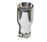ZSQGHGH Embouts D'éChappement Tuyau D'échappement Brillant en Acier Inoxydable 1 Pièce Bord Biseauté Pointe De Silencieux Brillante Embout d'échappement(73-101mm)